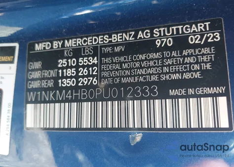 2023 Mercedes-Benz Glc 300 4Matic Suv из США, поврежденный, VIN W1NKM4HB0PU012333